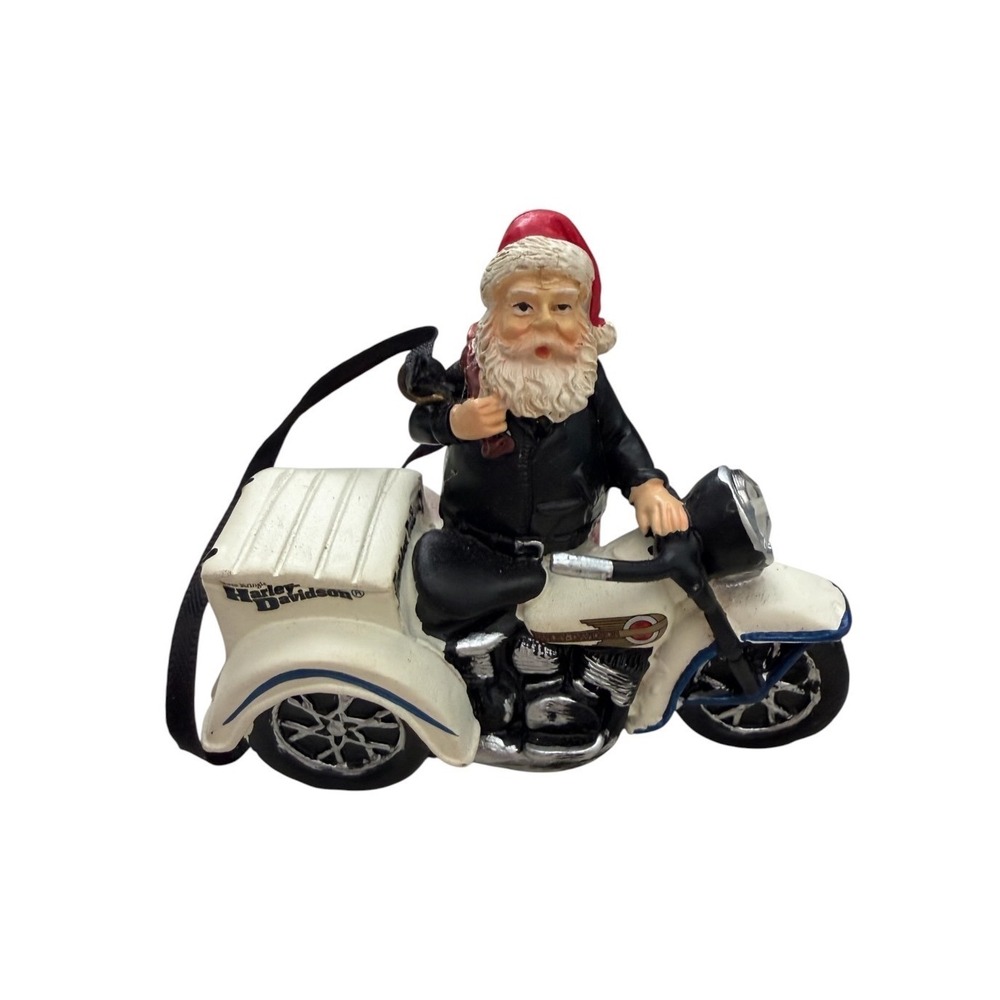 Harley Davidson 2015 Holiday Delivery Santa Trike Ornament Resin Bikercore‎